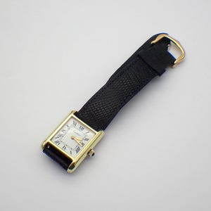 Cartier tankhorloge goud gegalvaniseerde kast, handmatig opwindbaar
