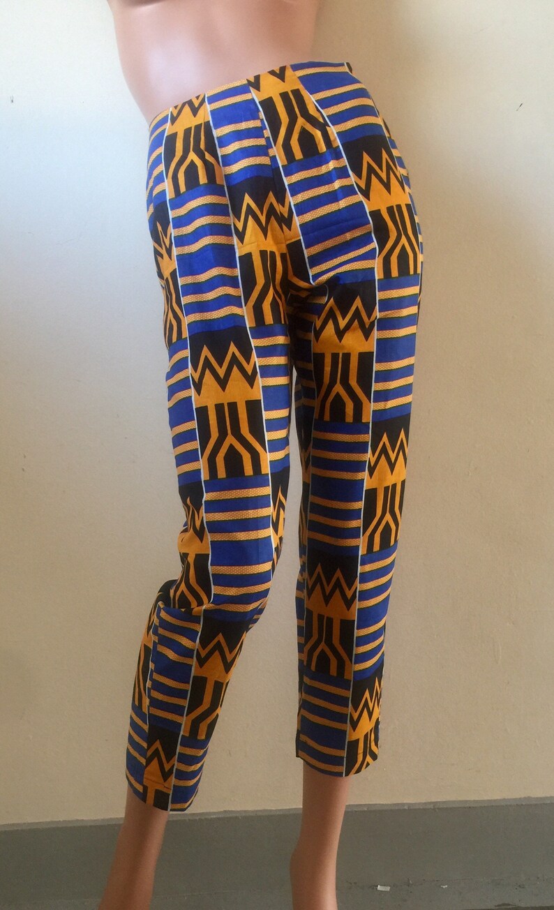Kente African prints cotton jacket and trousers suit