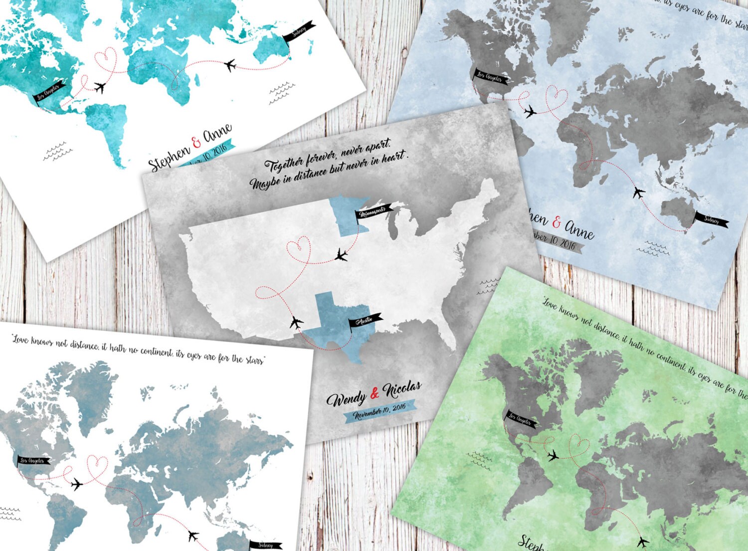 Wedding Guest Book Map - Custom Map Gift - Custom World Map ...