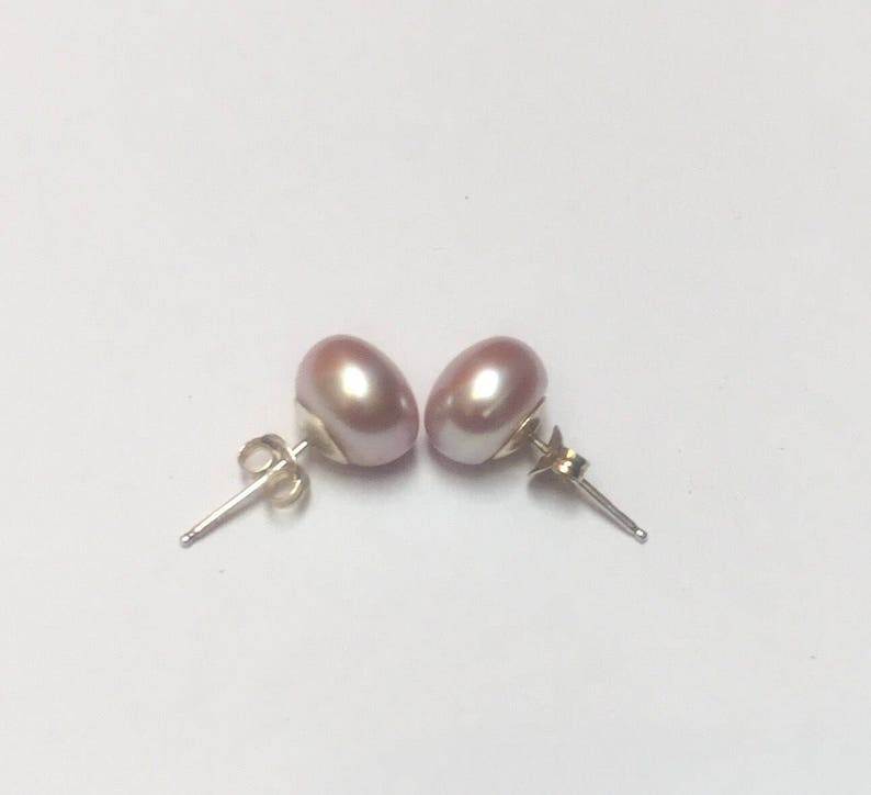 Pink Pearl Ear Studs.