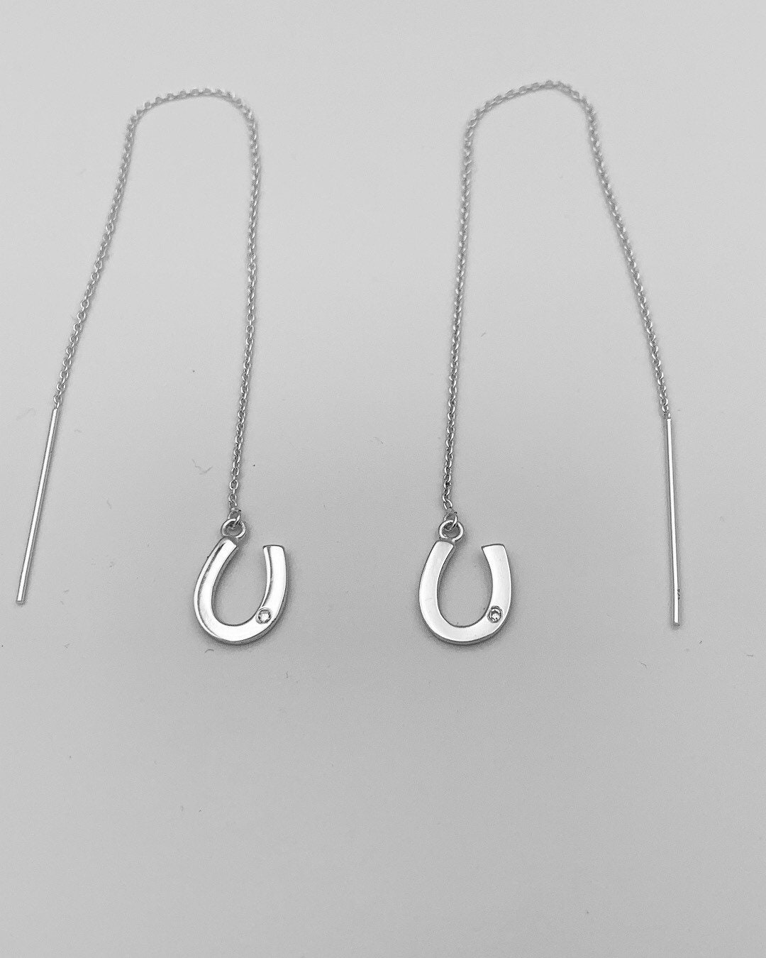 Sterling Silver Threader Earrings, Threader Earrings, Silver Threader