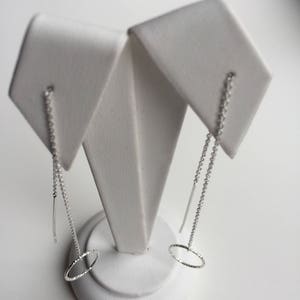 Sterling Silver Threader Earrings, Threader Earrings, Silver Threader Earrings, Ear Threader Earrings