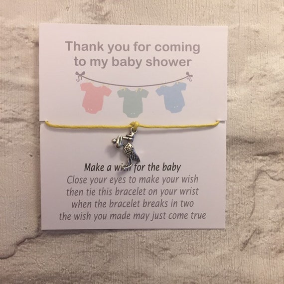 Baby shower wish bracelet shop