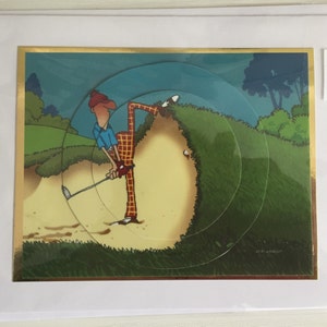 Carte golf, coincée dans le bunker, retraite, fête des pères, carte anniversaire, carte golf humoristique, carte vierge