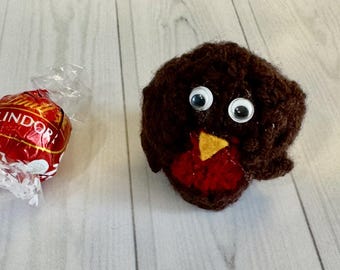 Small robin PDF knitting pattern, knitting pattern cover for Ferrero Rocher or Lindt chocolate
