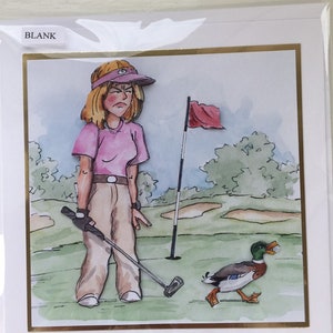 Carte de golf, carte de golfeur grincheux, effet 3D de découpage, carte de retraite, carte vierge