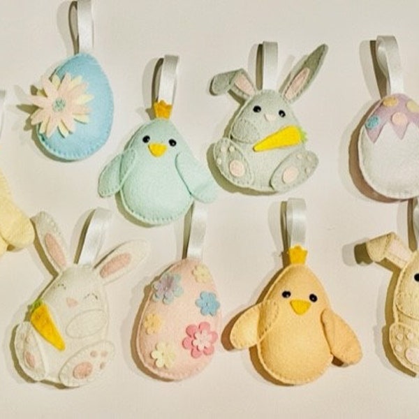 Sew it yourself felt Easter decoration, sewing kit, DIY Easter kit, Easter twig tree decoration, Make your own Easter kit, Easter garland
