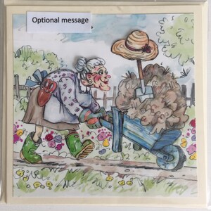 Carte jardinage, carte retraite, carte vierge, collection rides, découpage effet 3D