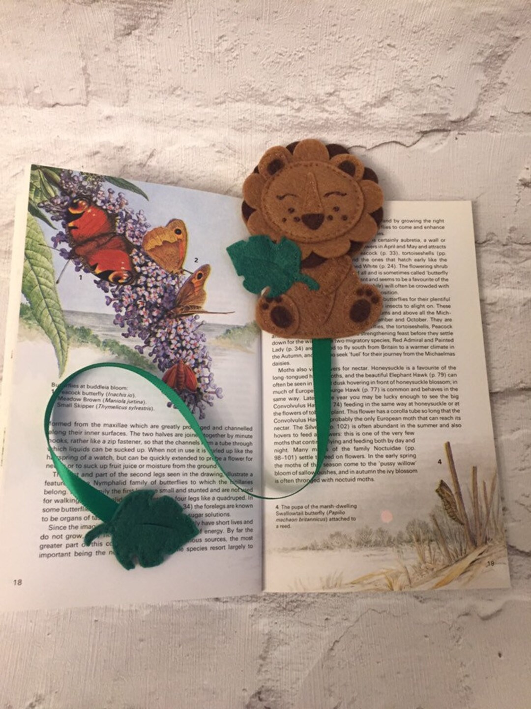 Felt Lion Bookmark, Kids Book Gift, Bookworm Gift, Childrens Book Gift ...
