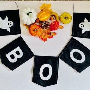 Halloween Ghost bunting, Boo bunting, Ghost flags, Halloween garland, Autumn garland