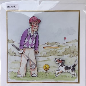 Tarjeta de felicitación de golf, tarjeta Grumpy Golfer, colección Grumps, decopage 3D