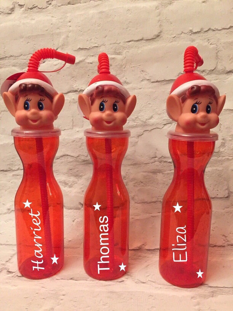 Personalised Elf Bottle Etsy