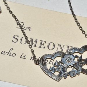 Double Heart Sterling Zilveren Ketting Connected Lovers Aandenken Token of Love