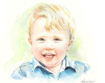 Custom Painted Portrait / Mini Portrait/ Hand Painted Watercolor Portrait / Custom Portrait / Portrait Painting/ Custom Watercolor Portrait