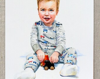 Child's Portrait / Watercolor Portrait / Watercolor Child's Portrait/ Baby Painting / Family Portrait / Custom Portrait / Portrait Painting