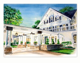 House Portrait/ Watercolor House Portrait / Custom House Portrait/ Watercolor Home Portrait/ Wedding Venue Painting / Vacation Painting