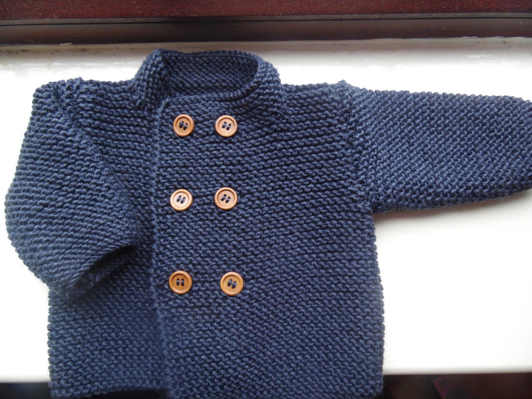 Hand Knitted Baby Boys Jacket - Etsy