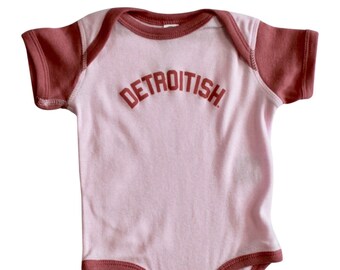 Detroitish Baby Onesie - Mauve