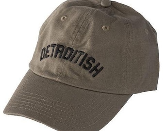 Detroitish Dad Cap - Olive Green