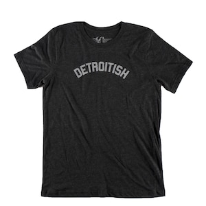 Detroitish Charcoal Black Tri-Blend T-Shirt