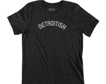 Detroitish Charcoal Black Tri-Blend T-Shirt