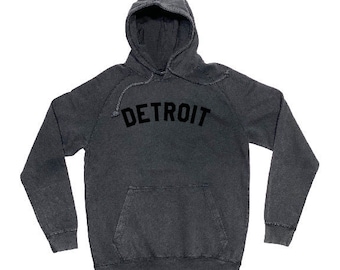 Detroit Mineral Wash Black Hoodie