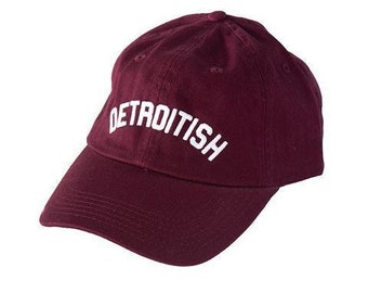 Detroitish Dad Cap - Maroon