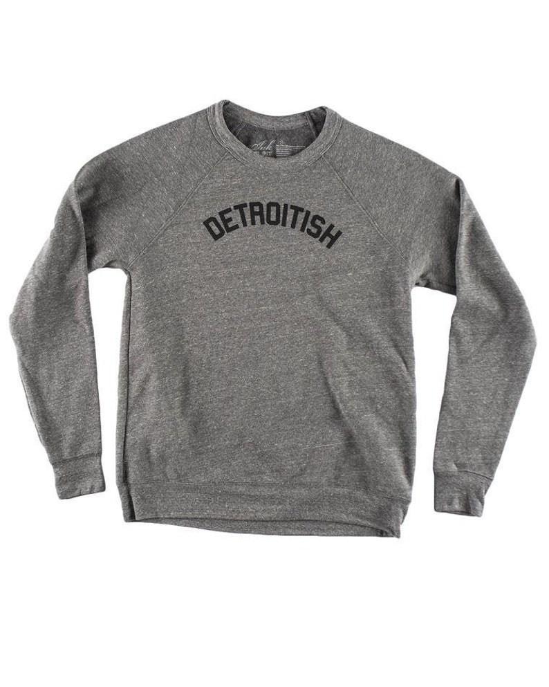 Detroitish Crewneck Sweatshirt Heather Grey - Etsy