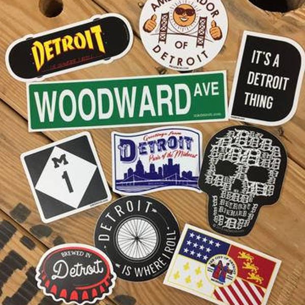 Detroit Sticker Bundle of 10
