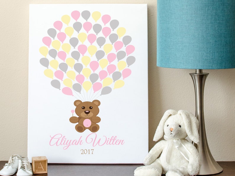 Bear Baby Shower Guest Book Alternative Baby Shower Print Etsy