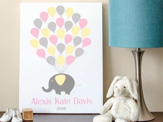 elephant baby guest book