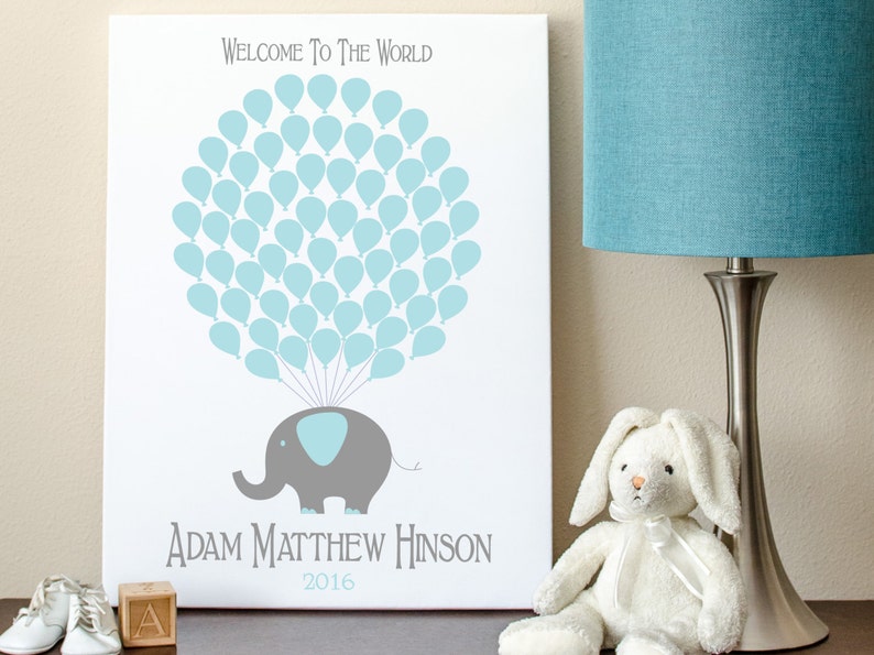 Elephant Baby Guest Book Elephant Baby Shower Guest Book Etsy