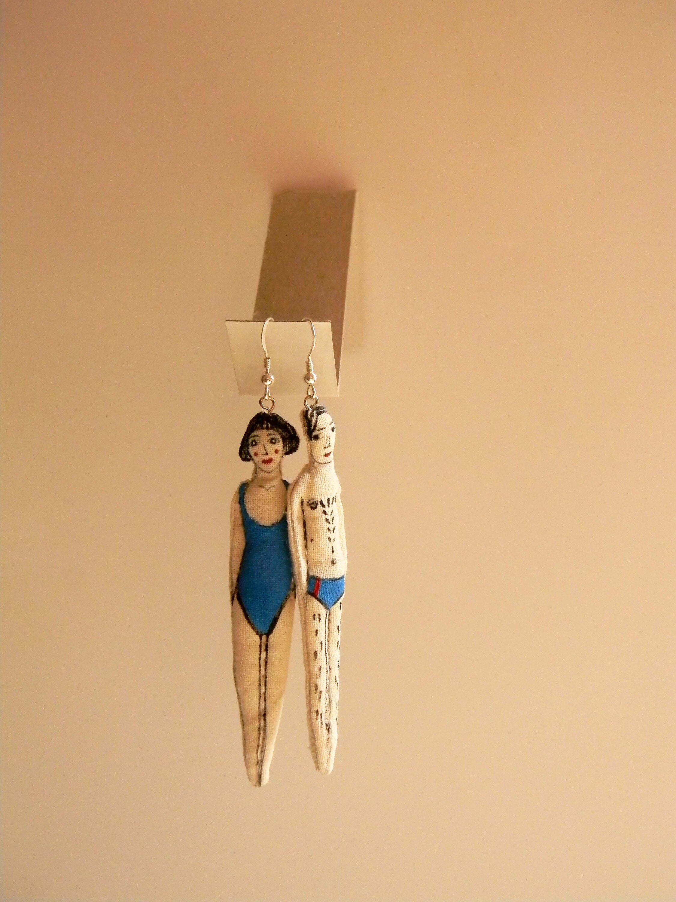 Swimmers Earrings Set of 2 Hand Painted Earrings Inspired by Etsy