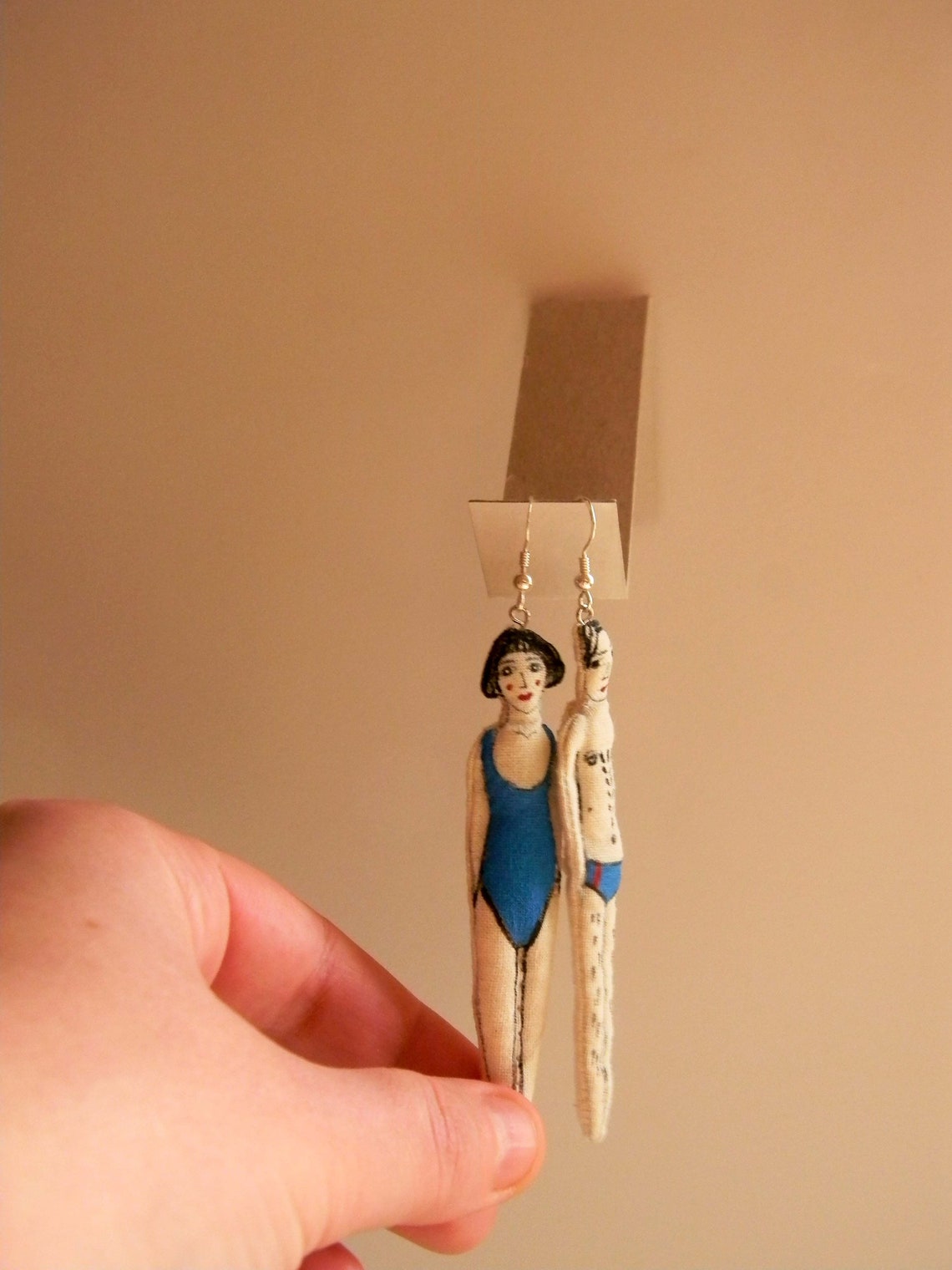 Swimmers Earrings Set of 2 Hand Painted Earrings Inspired by Etsy