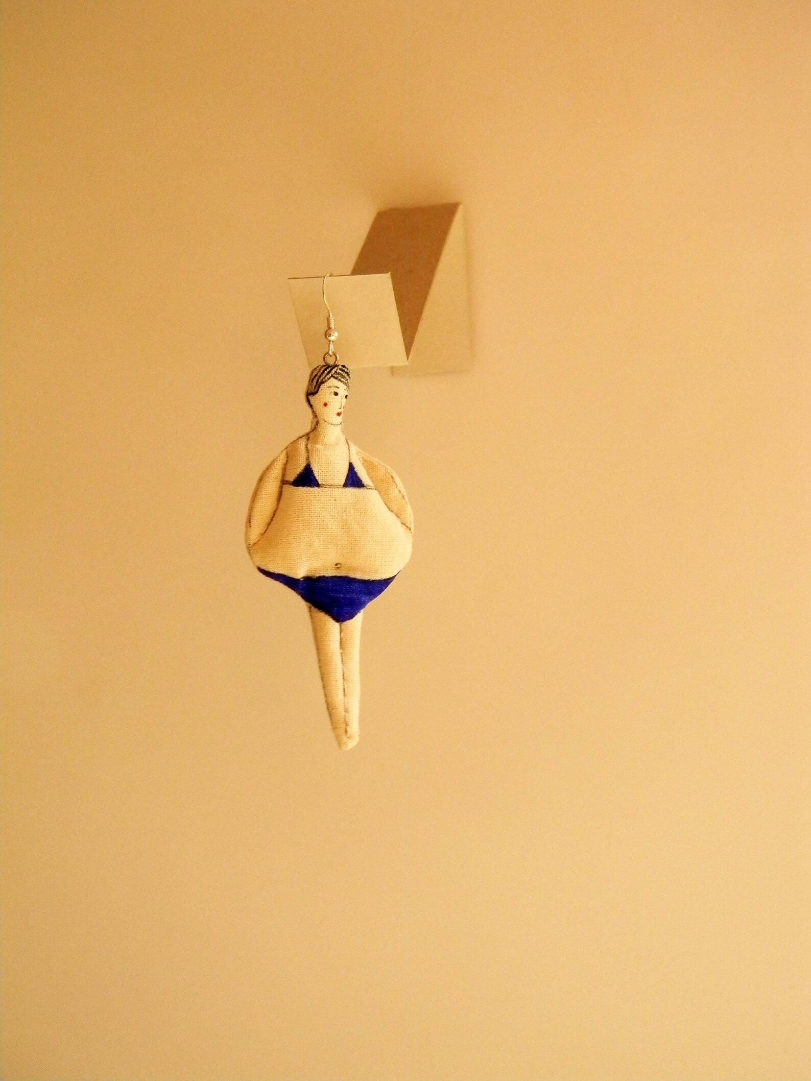 Swimmers Textile Earrings Set of 2 Handpainted Earrings Etsy