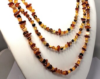 Multi-Strand Baltic Amber Necklace