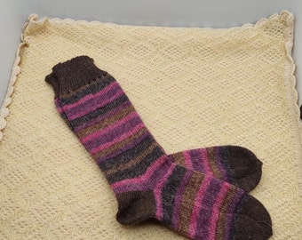 Wollsocken Kniestrümpfe  Strickstrümpfe Wadenhoch.