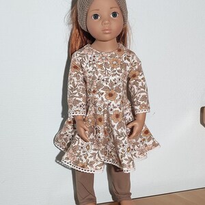 Puppenkleidung, Kleid, Jacke ,Leggings ,Haarband. Bild 4