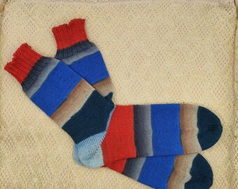 Stricksocken Gr.44/45 Wollsocken aus Merinofein.