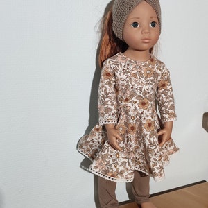 Puppenkleidung, Kleid, Jacke ,Leggings ,Haarband. Bild 5