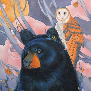 Strength and Wisdom- limited edition print of original mixed media painting