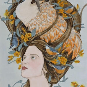 The Dreamers- limited edition print of original mixed media painting