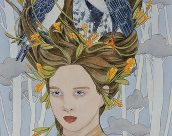 The Speed of Dreams- limited edition print of original mixed media painting