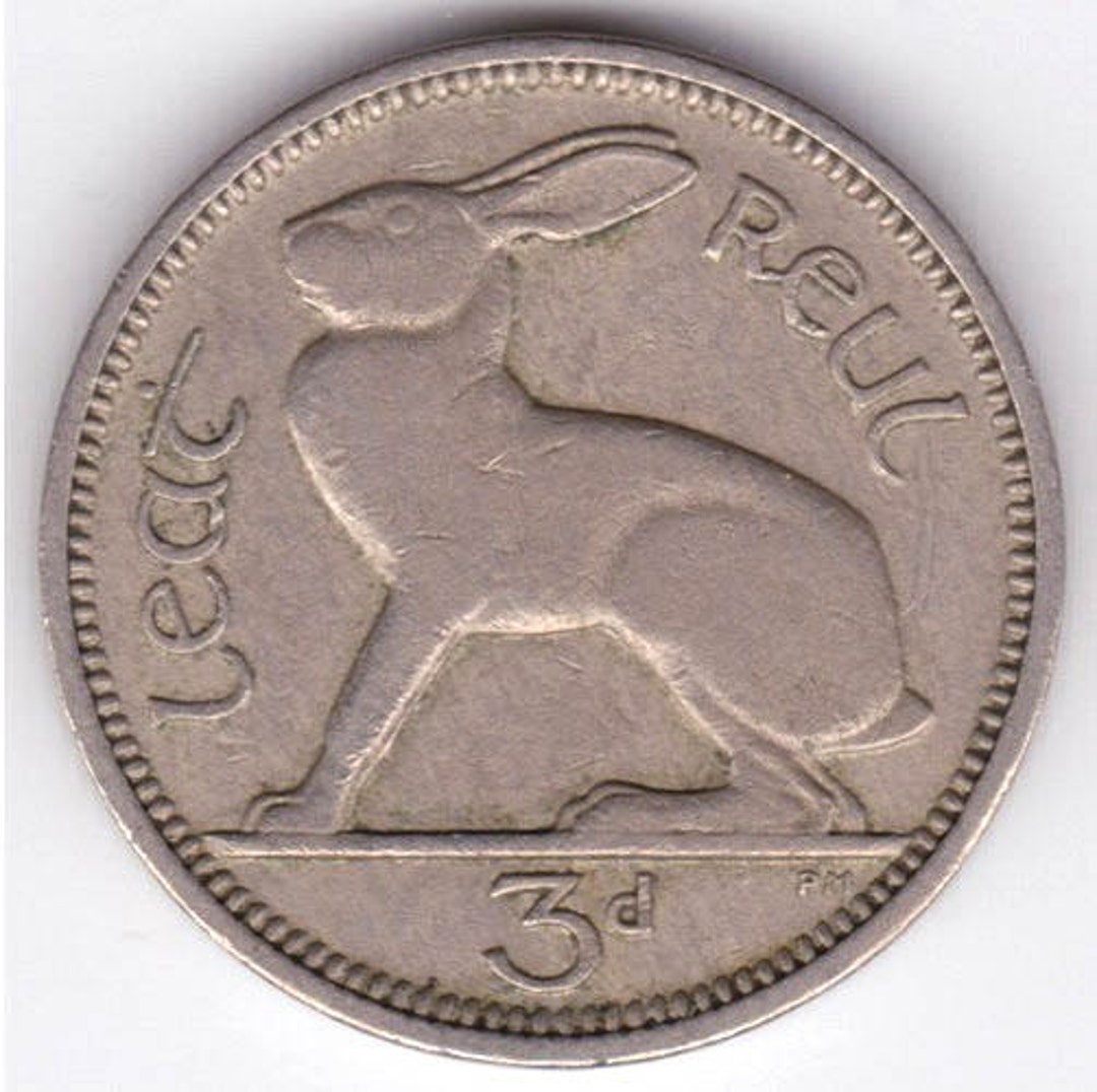 Antique Irish 3 Pence Rabbit Coin (1928-1935) - Etsy
