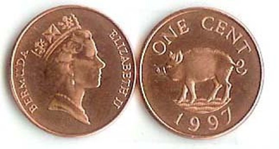 BERMUDA 1997 1 CENT UNCIRCULATED COIN KM44b