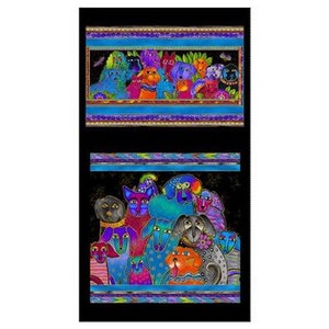 Laurel Burch***KINDRED CANINES*** Panel 24" X 44"