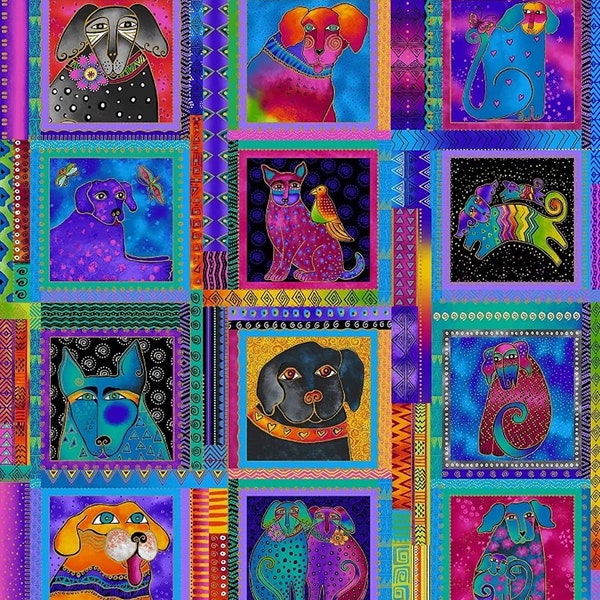 Laurel Burch *** 36  KINDRED CANINES ***By the Yard