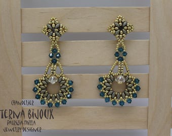 Beading tutorials and patterns Chandelier- beadwork, bead pattern, bead tutorial, bead instruction, beading pattern, beading pattern, beads