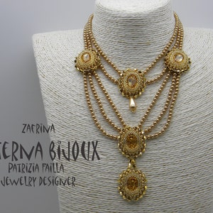 Beading tutorials and patterns Zafrina, beadwork, bead pattern, bead tutorial, beading, bead instruction, pattern, beading instructions
