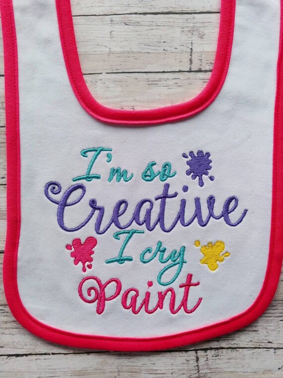 Funny Embroidered Personalised Bib Baby Shower gift I am 1 today